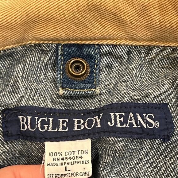 Bugle boy jeans denim jacket men Large vintage - Picture 10 of 14